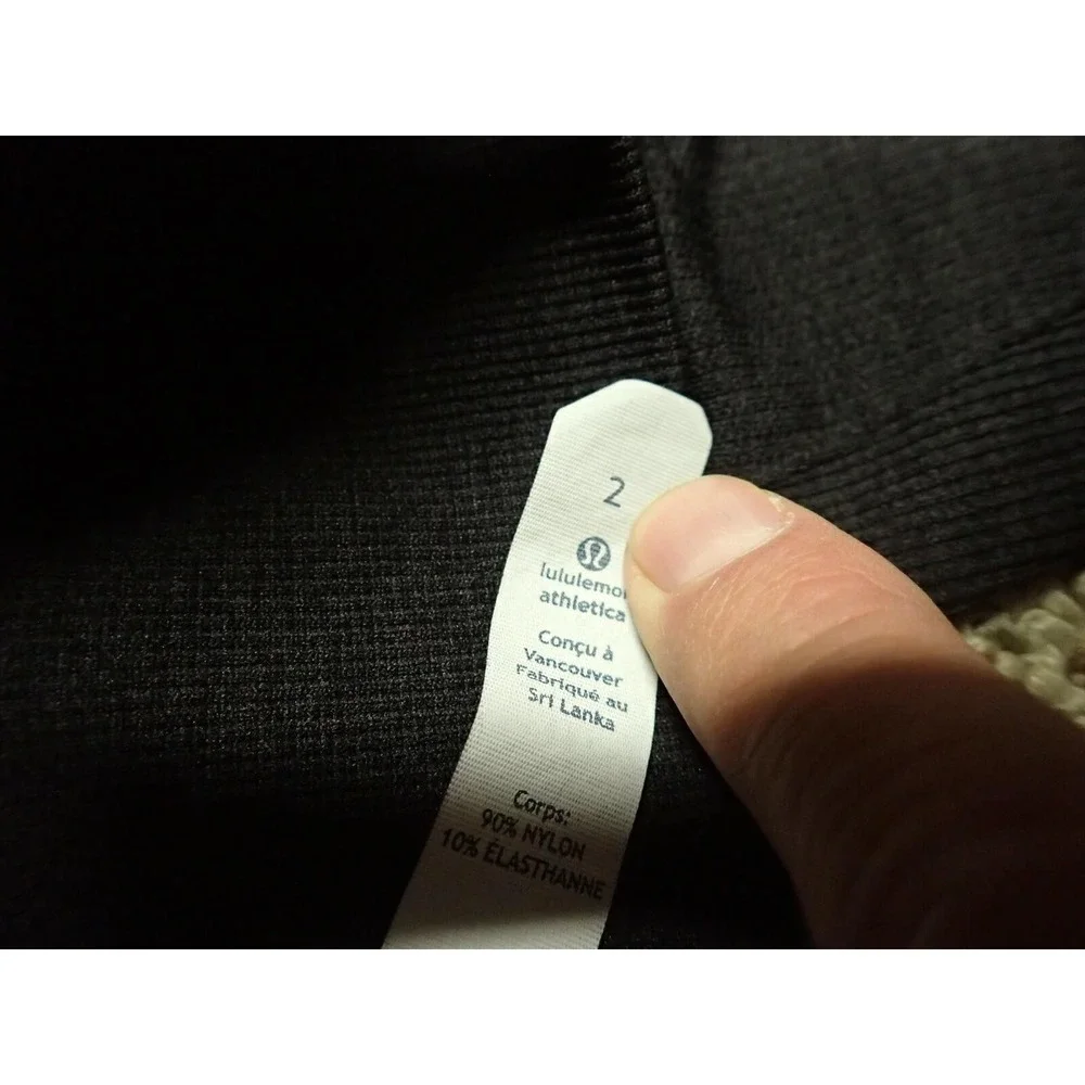 Lululemon Ebb to Street Crop Leggings Womens‎ 2 Grey Excellent Ruched Seamless